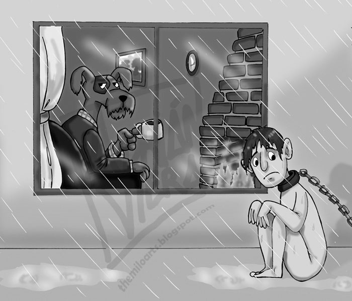 tranh con nguoi doi xu tan te voi dong vat anh 4