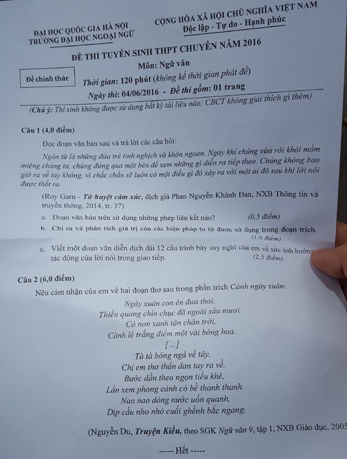 de thi van vao lop 10 anh 1