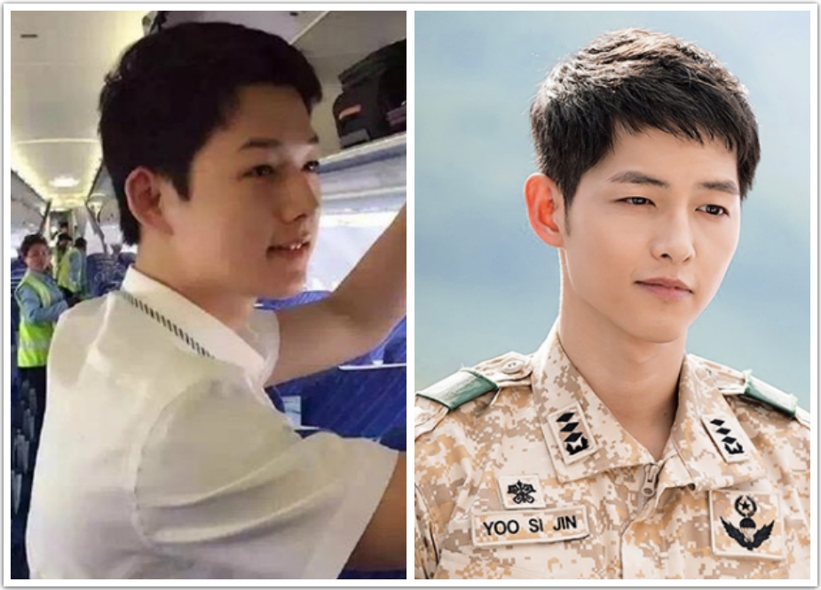 Chang tiep vien hang khong giong Song Joong Ki anh 1