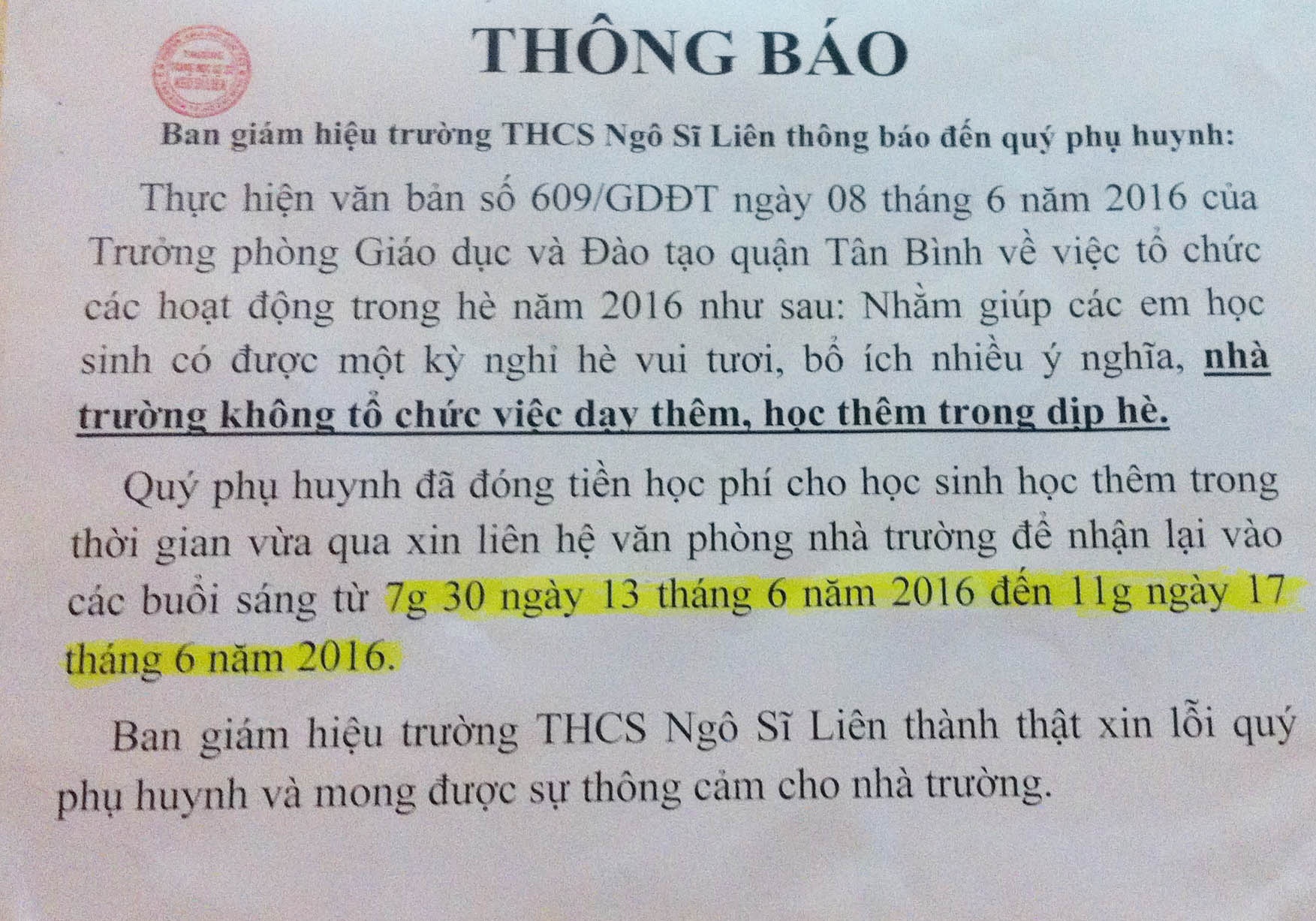 Tra tien hoc them anh 1