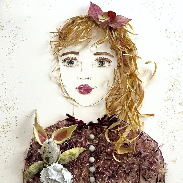 co gai ve tranh bang hoa anh 10