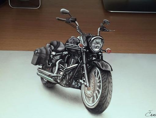 Chang trai ve tranh 3D danh lua thi giac nguoi xem hinh anh