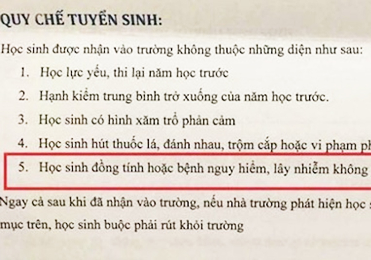 Truong hoc khong nhan hoc sinh dong tinh hinh anh