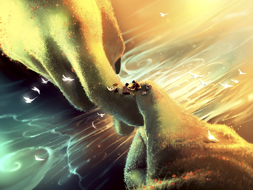 tranh sieu thuc song dong nhu that anh 4