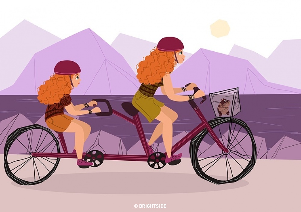 bo tranh me va con gai anh 4