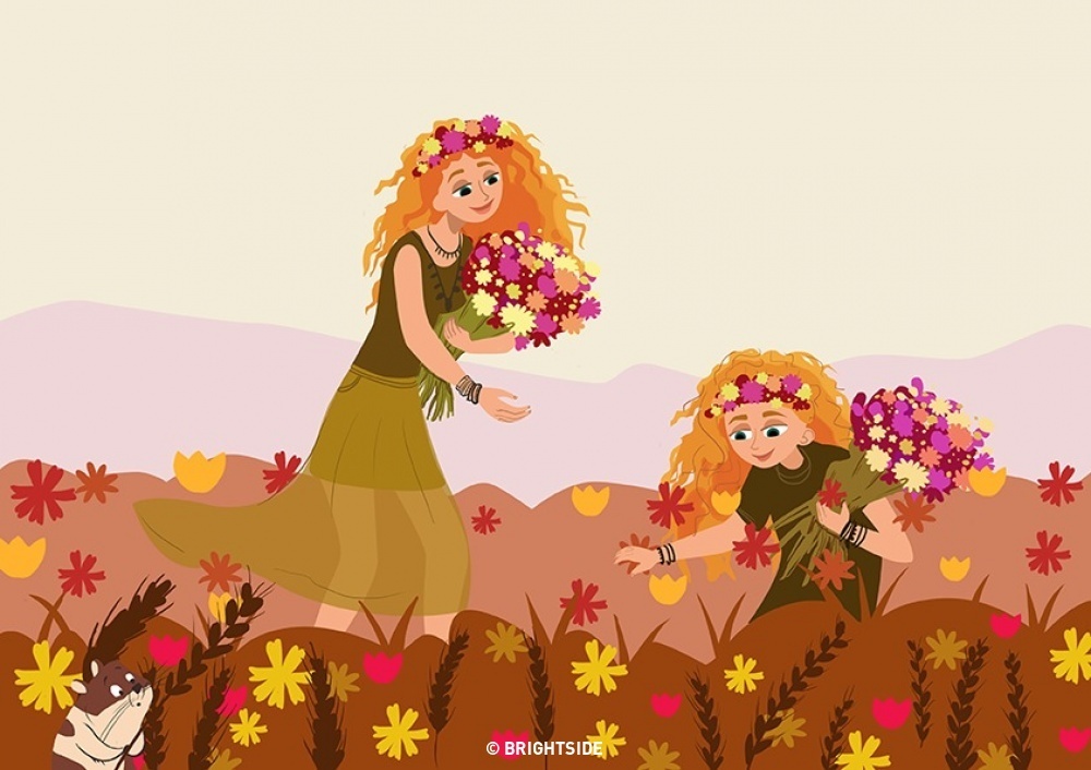 bo tranh me va con gai anh 10