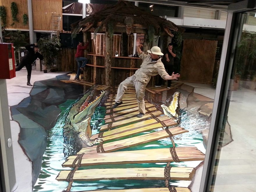 chang hoa si ve tranh 3D nhu that anh 3