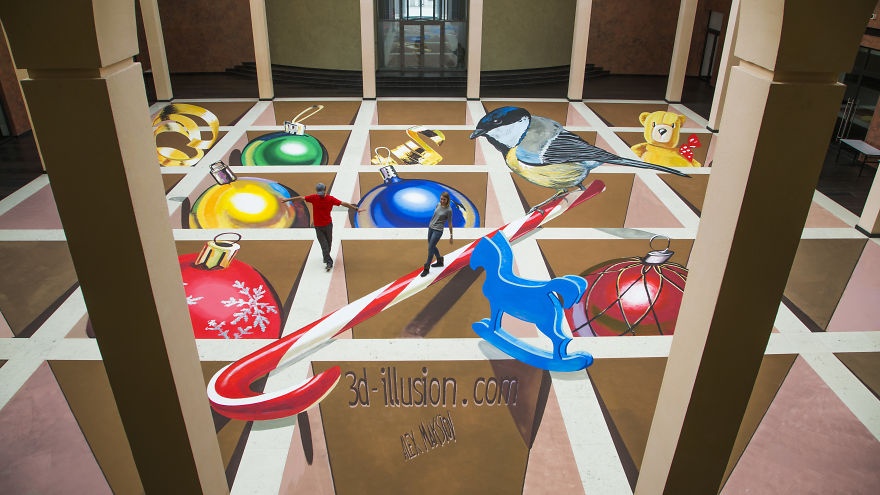 chang hoa si ve tranh 3D nhu that anh 7