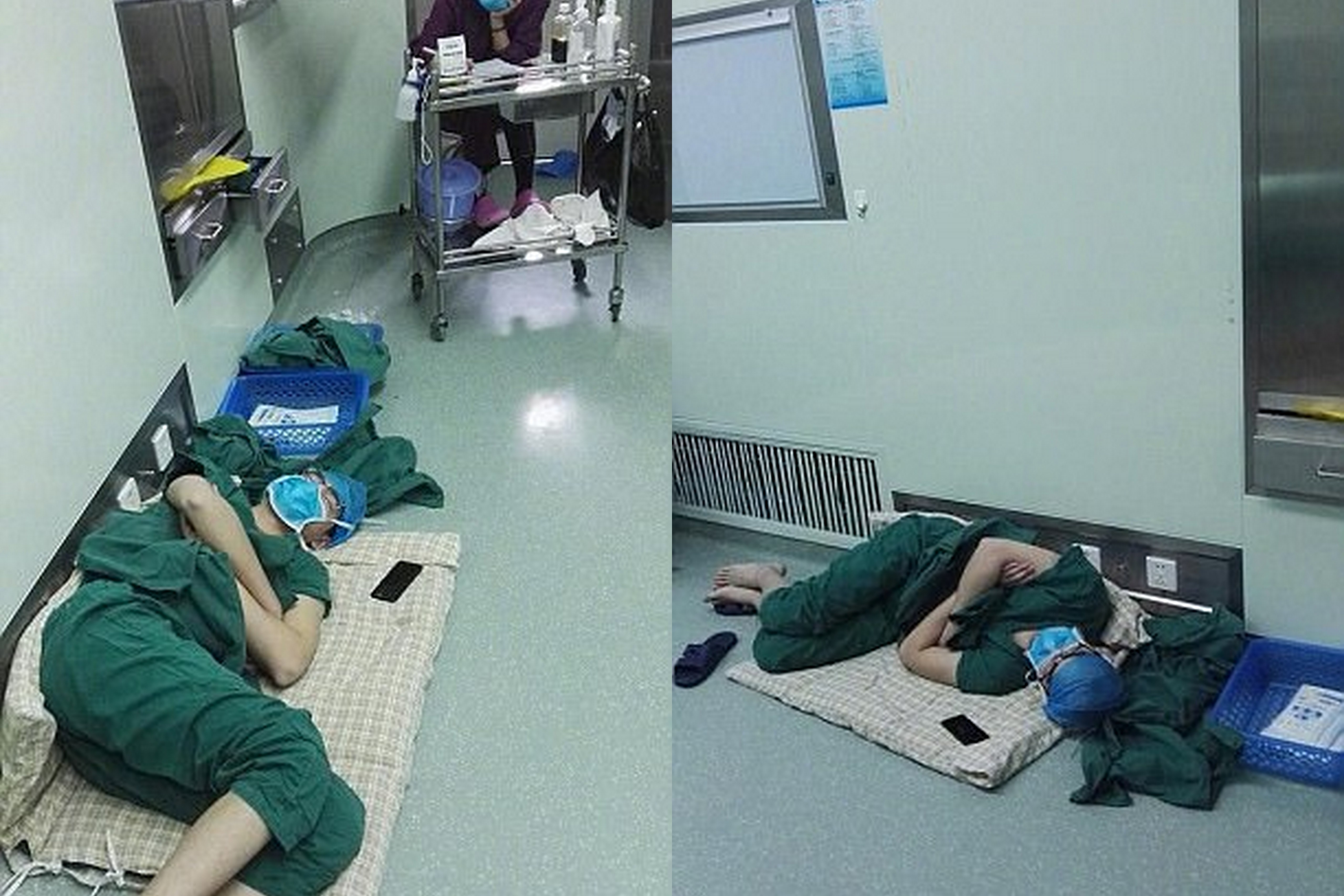 bác sĩ ngủ trên sàn ảnh 2 bac si ngu tren san anh 2