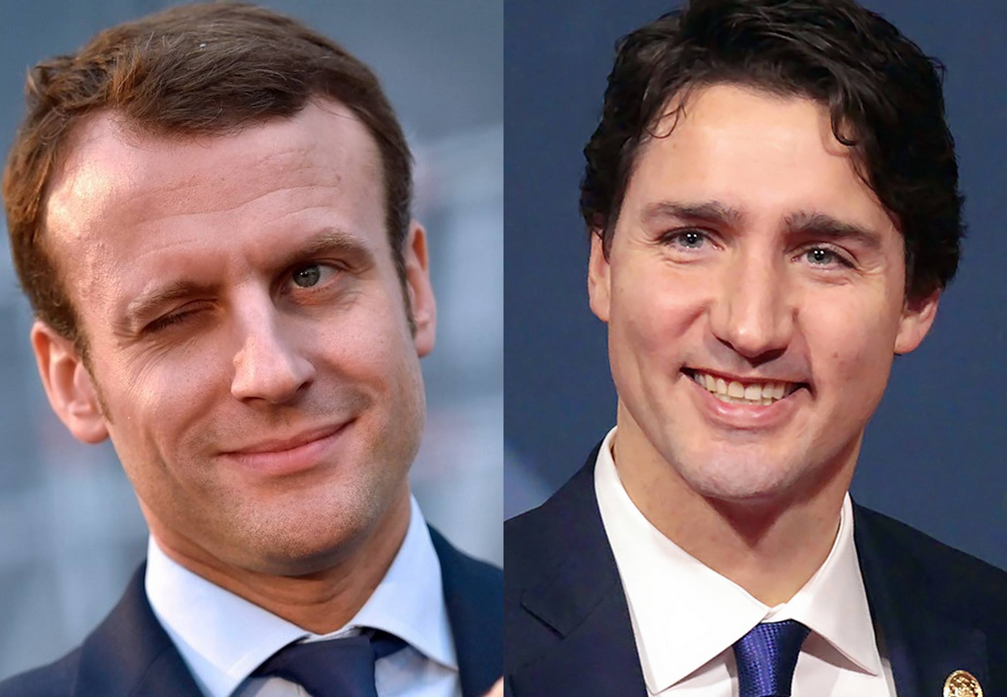 Tan tong thong Phap va thu tuong Canada: Ai dien trai hon? hinh anh