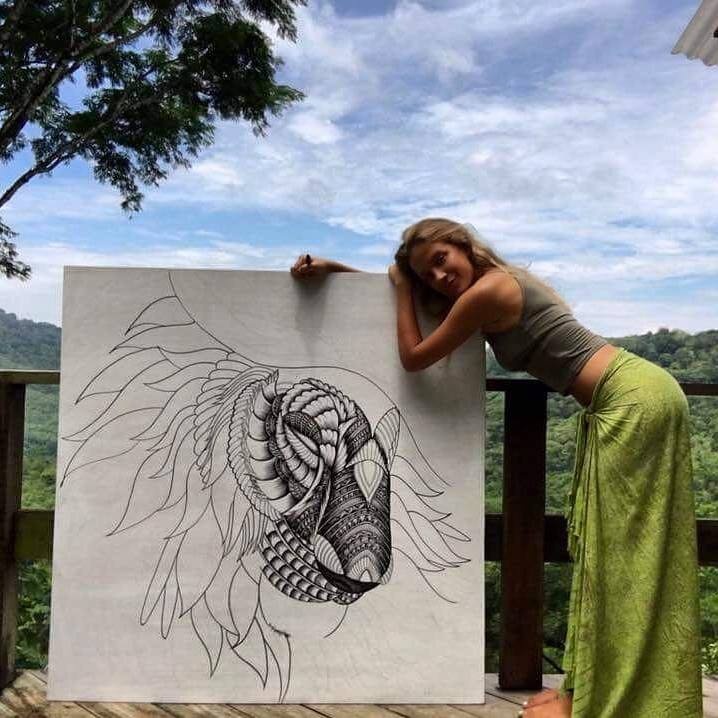 Tranh ve dong vat doc dao cua 9X anh 1