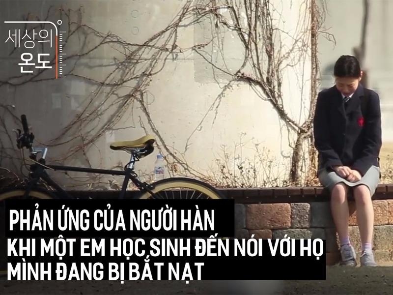 Phan ung cua nguoi Han khi bat gap mot em hoc sinh bi bat nat hinh anh