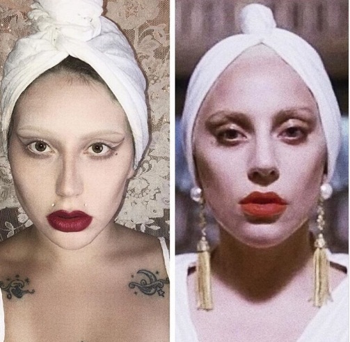 Co gai giong Lady Gaga anh 1