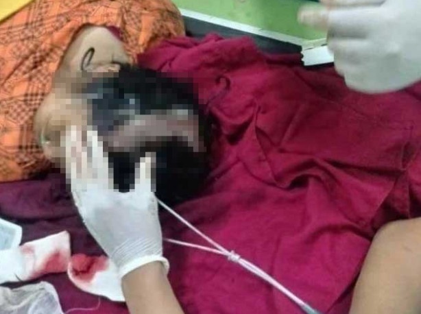 Co gai bi tau hoa keo le khi selfie cung ban ben duong ray hinh anh