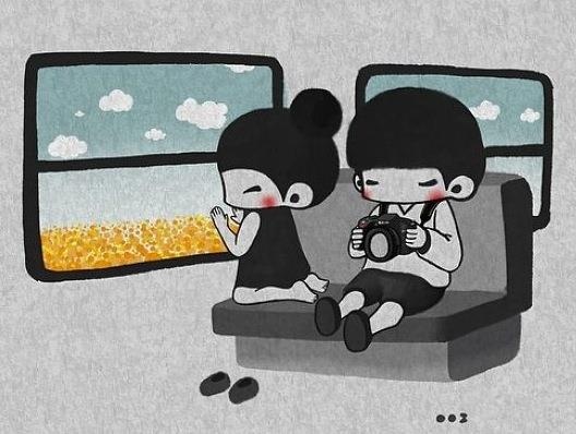 Bo tranh ve tinh yeu ngot ngao cua tac gia Han Quoc hinh anh