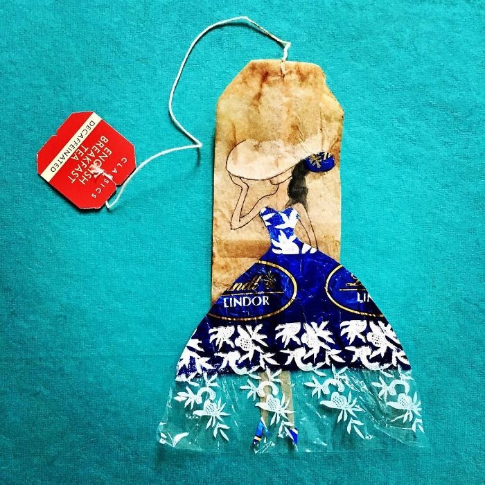 vẽ tranh trên túi lọc trà bỏ đi ảnh 11 ve tranh tren tui loc tra bo di anh 11