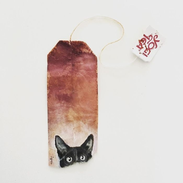 vẽ tranh trên túi lọc trà bỏ đi ảnh 2 ve tranh tren tui loc tra bo di anh 2