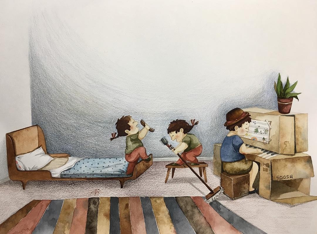 bo tranh ve tinh cam gia dinh anh 11