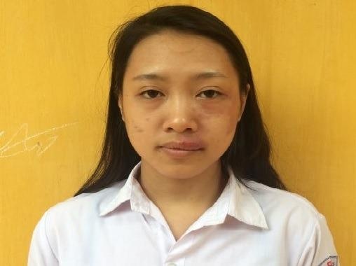 Noi lo truoc ky thi THPT quoc gia cua nu sinh co vet cham do tren mat hinh anh