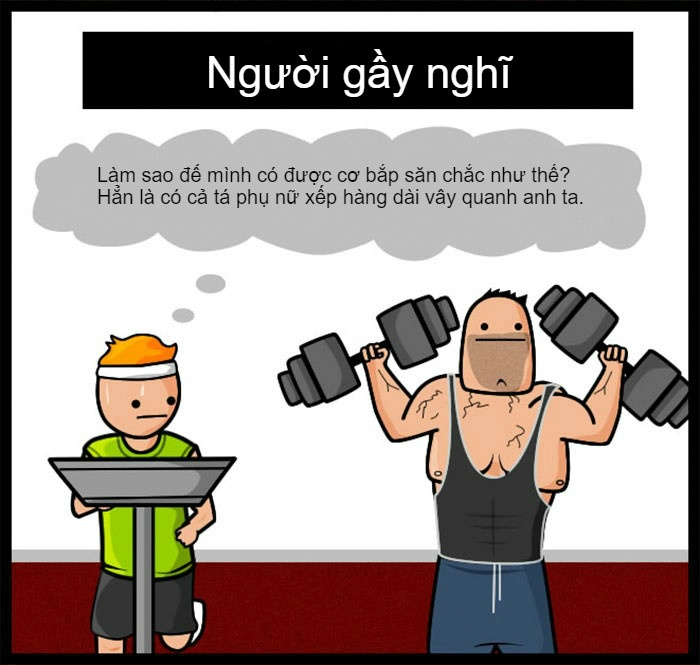 Bo tranh ve nhung nguoi tap gym anh 3