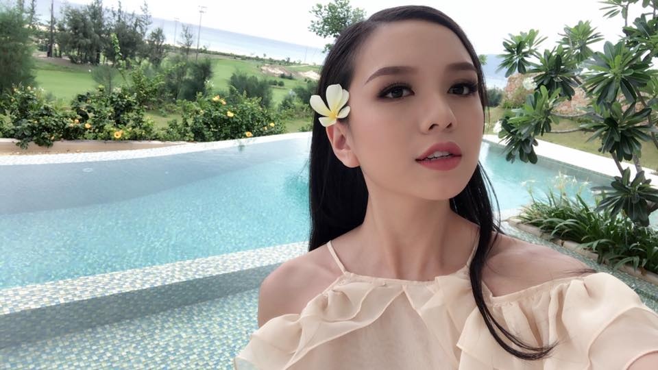 em gai Vu Hoang Diep di thi hoa hau anh 1