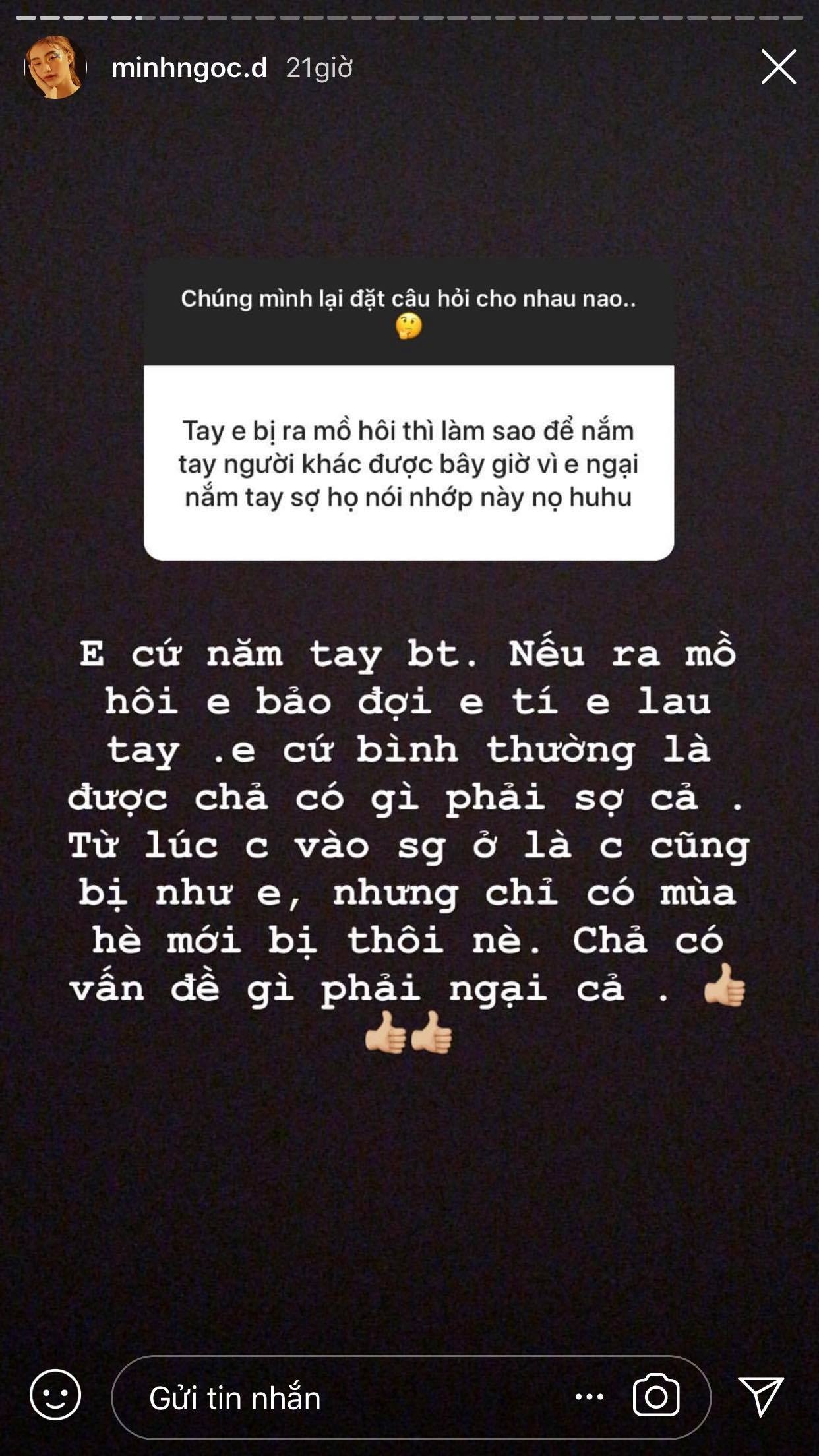 hot girl Minh Ngoc tra loi fan tren instagram anh 4