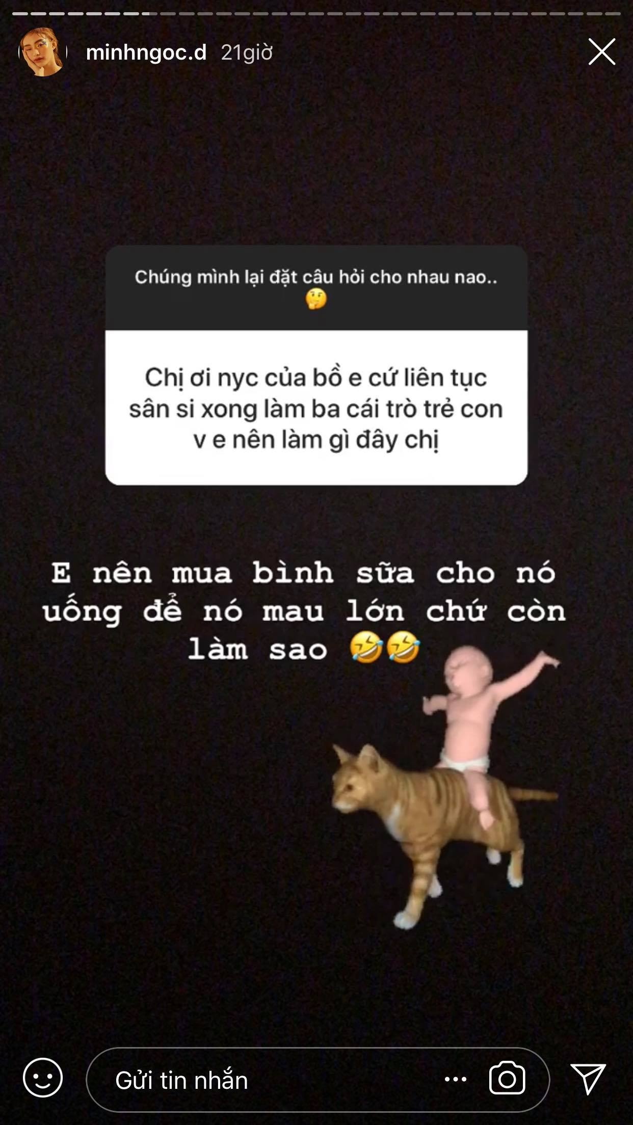 hot girl Minh Ngoc tra loi fan tren instagram anh 5