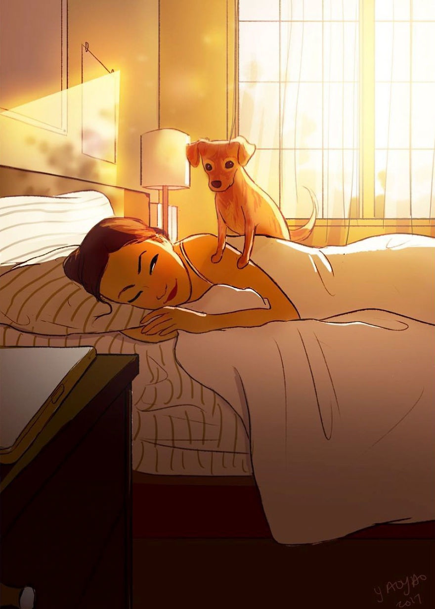 Khoanh khac ngot ngao voi thu cung anh 13