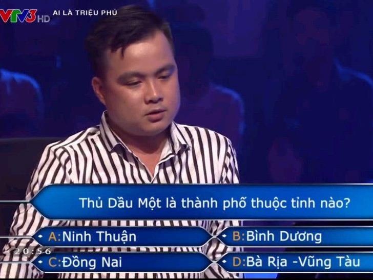 Nguoi choi 'Ai la trieu phu' khong biet Thu Dau Mot nam o tinh nao hinh anh