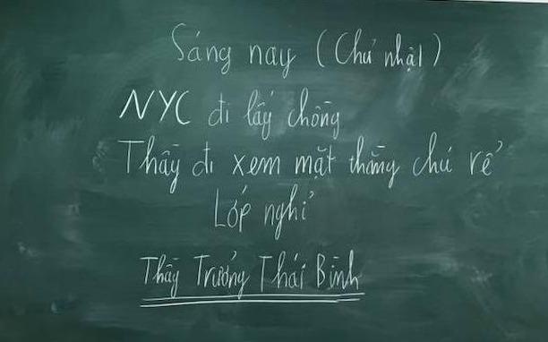 Thay giao Thai Binh cho hoc sinh nghi de di dam cuoi nguoi yeu cu? hinh anh