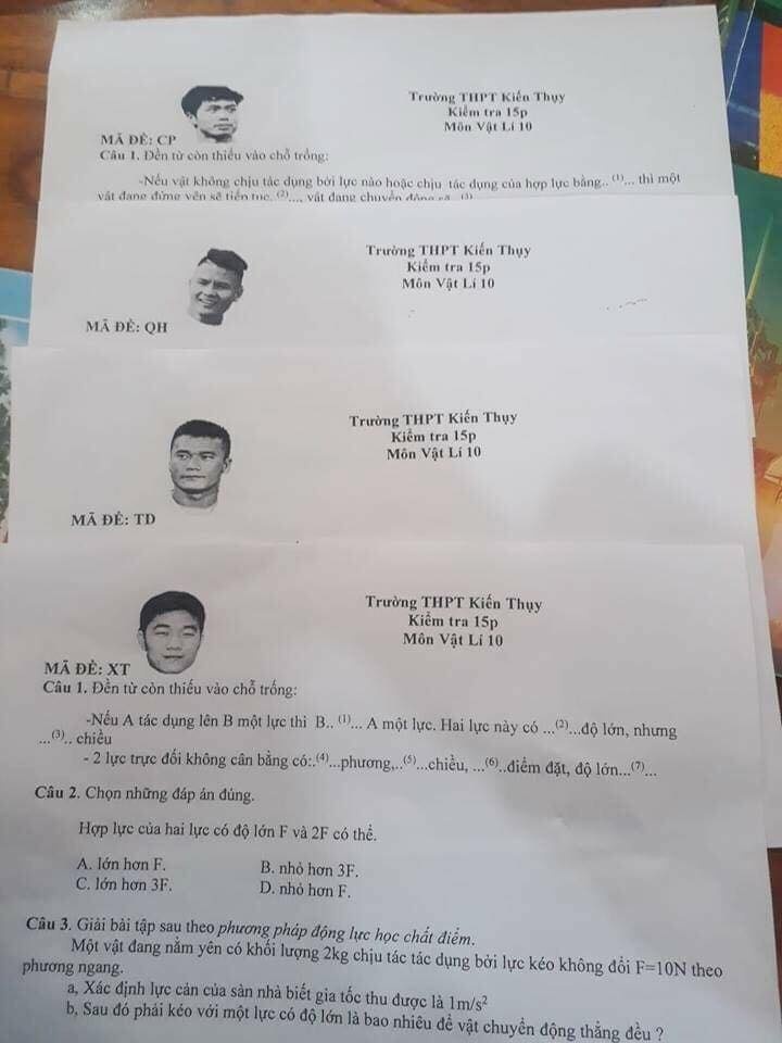 dung ten cau thu lam ma de thi anh 1