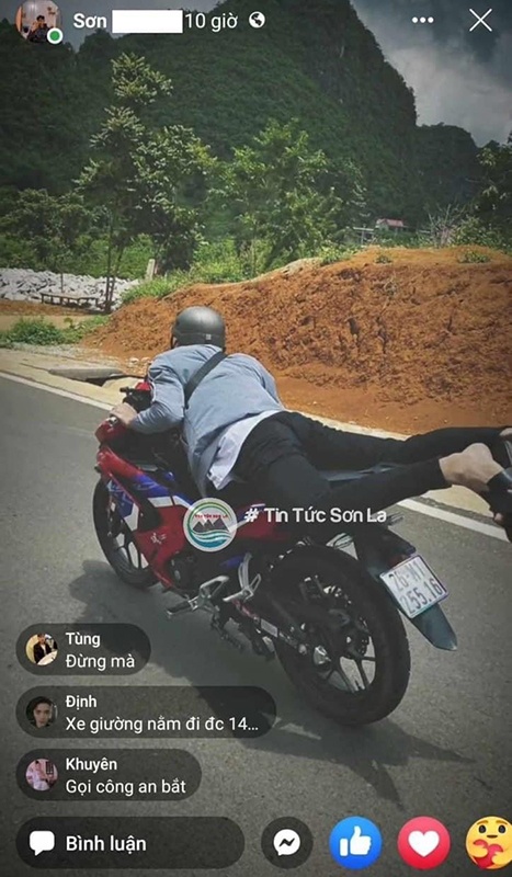 nằm trên yên xe môtô ảnh 1 nam tren yen xe moto anh 1