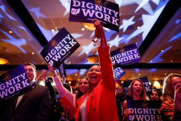 Cu tri Dan chu vo oa khi ket qua bau cu giua ky My duoc cong bo hinh anh