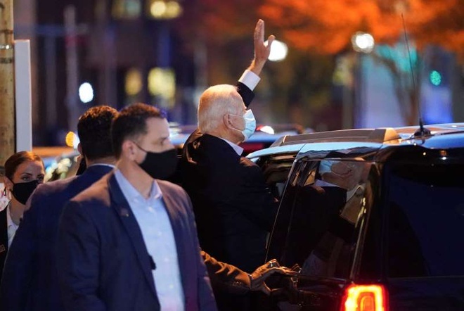 Khu vuc quanh nha rieng ong Biden thanh vung cam bay hinh anh