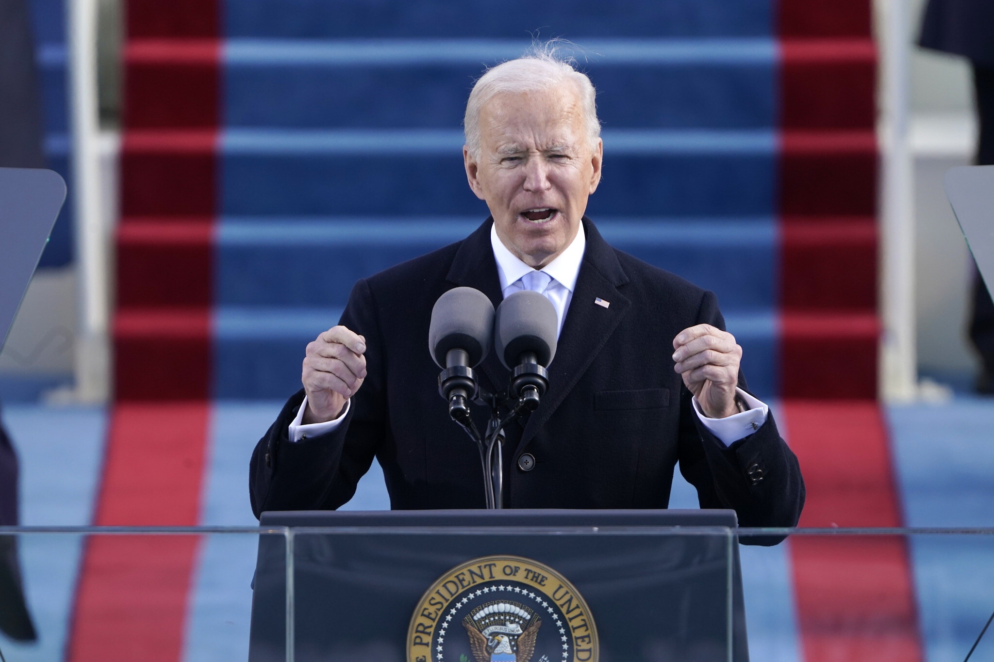 Ong Biden 'ghi diem' voi bai phat bieu keu goi doan ket hinh anh