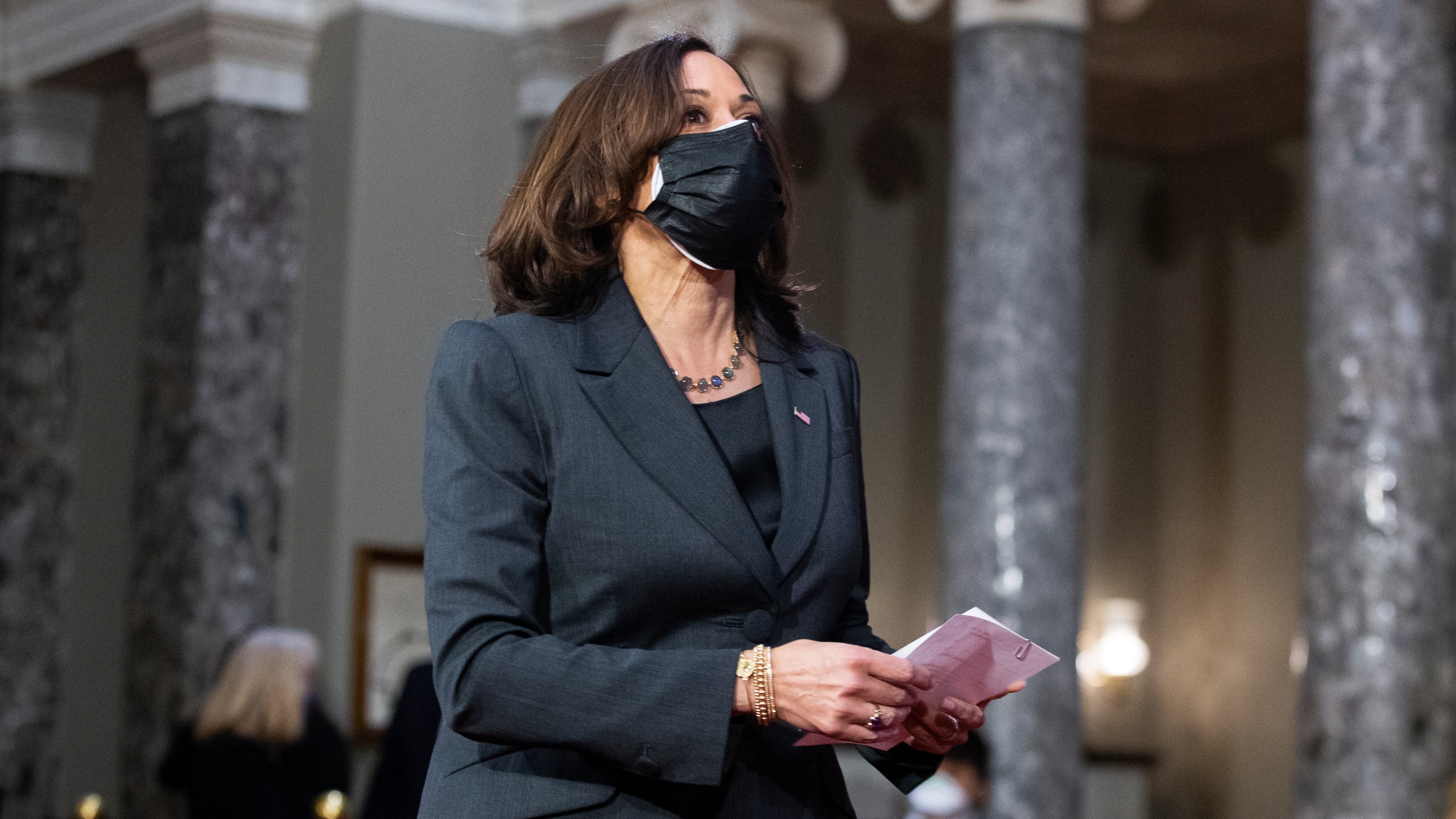 Pho tong thong Harris lan dau su dung quyen luc o Thuong vien hinh anh