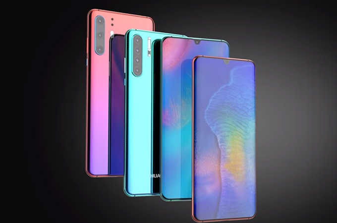 Huawei P30 lo dien - 3 camera, man hinh giot nuoc hinh anh