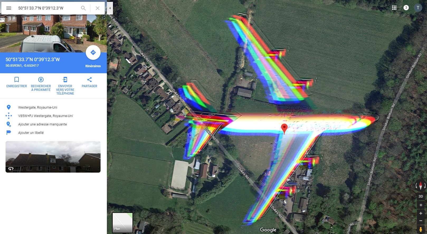 Google Maps hien thi anh may bay tren nui Bach Ma anh 2