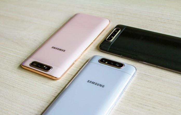 Smartphone camera xoay Galaxy A80 ve VN dau thang 7, gia 15 trieu hinh anh