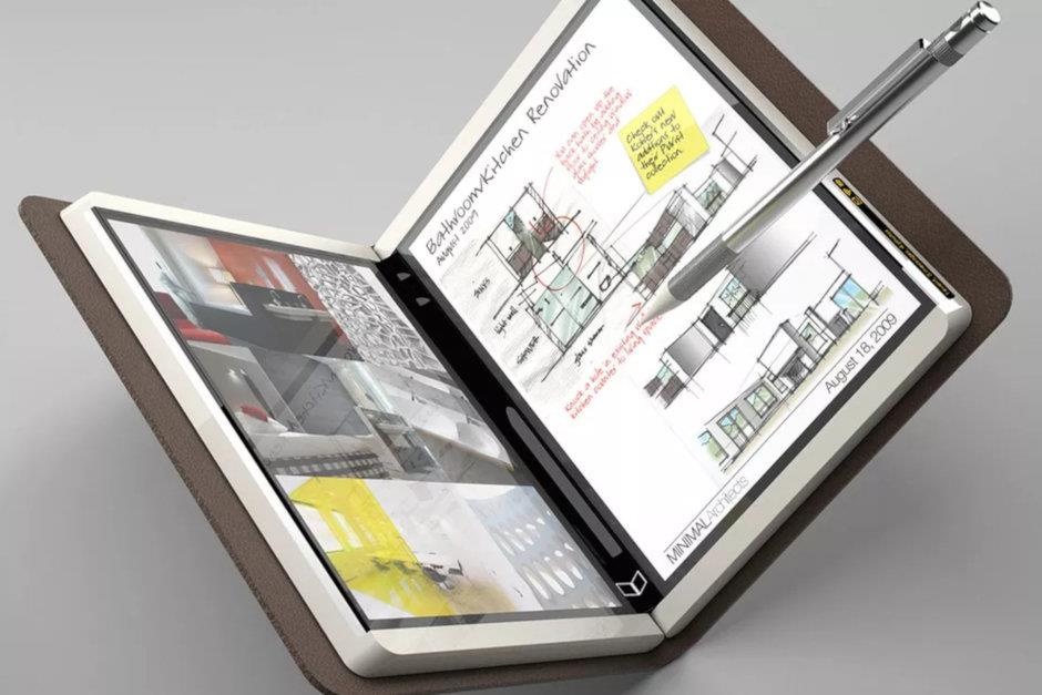 Microsoft cung gia nhap san choi smartphone man hinh gap hinh anh