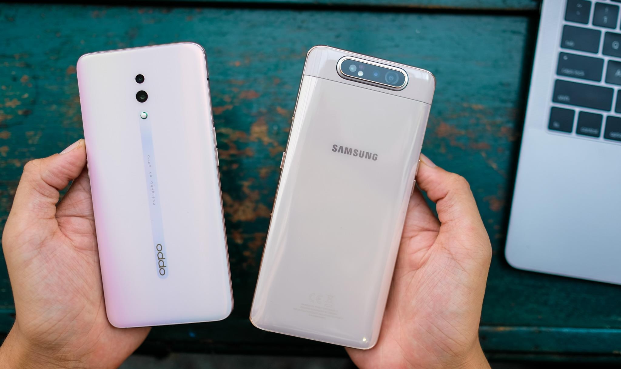 so sanh Galaxy A80 voi Oppo Reno anh 5