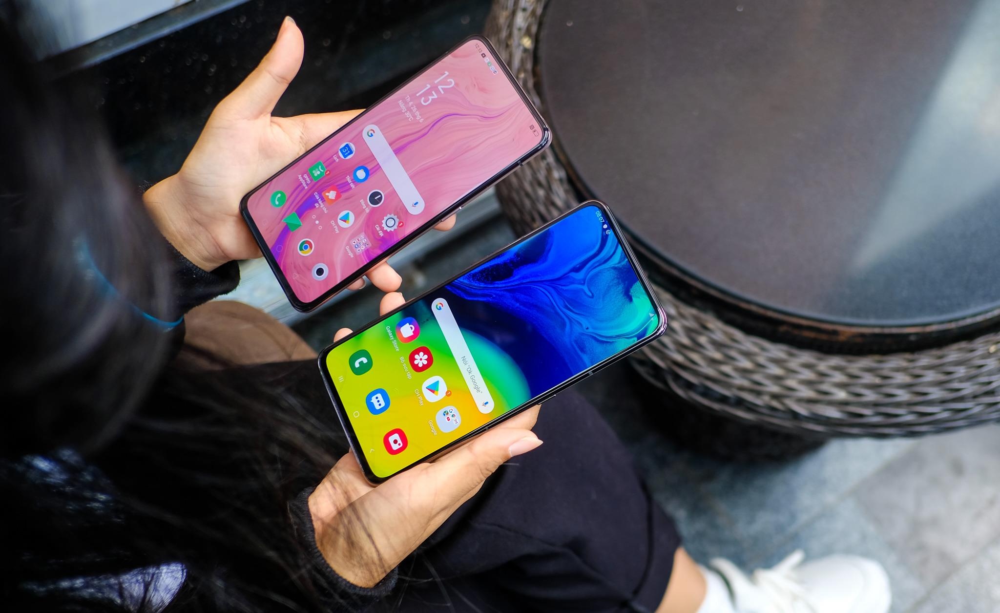 so sanh Galaxy A80 voi Oppo Reno anh 7