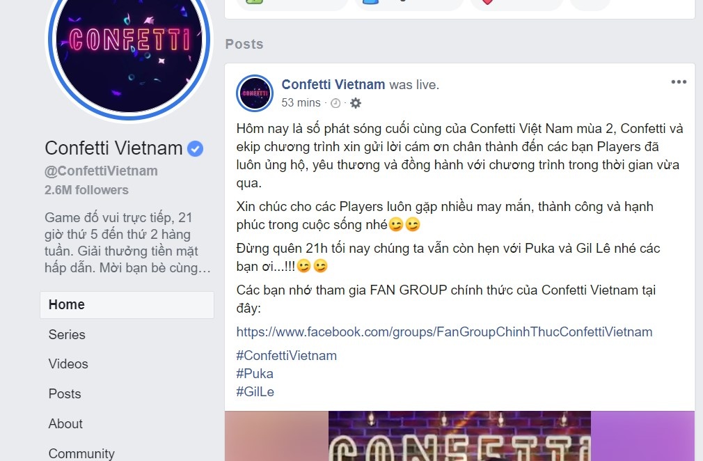 Trò Confetti ngưng phát sóng ảnh 1 Tro Confetti ngung phat song anh 1