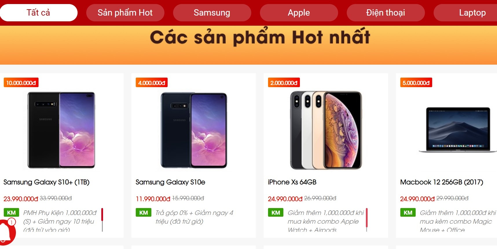 smartphone giam gia trong thang 10 anh 1