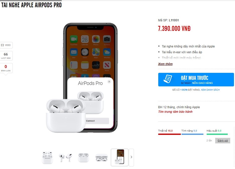 giá bán AirPods Pro ảnh 2 gia ban AirPods Pro anh 2