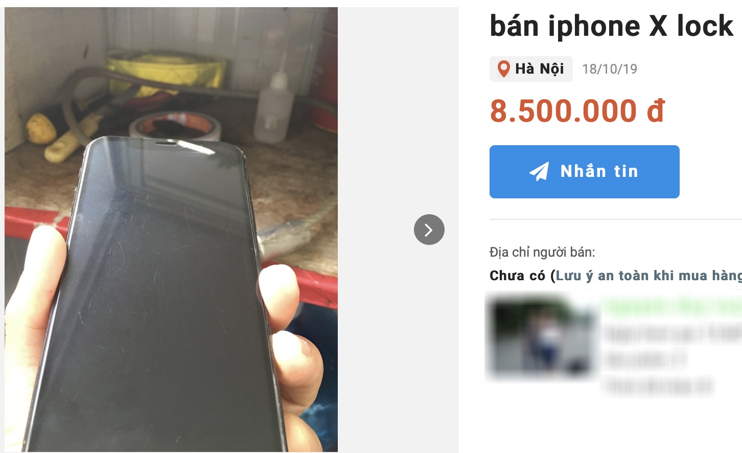 iPhone X lock tai Viet Nam anh 1