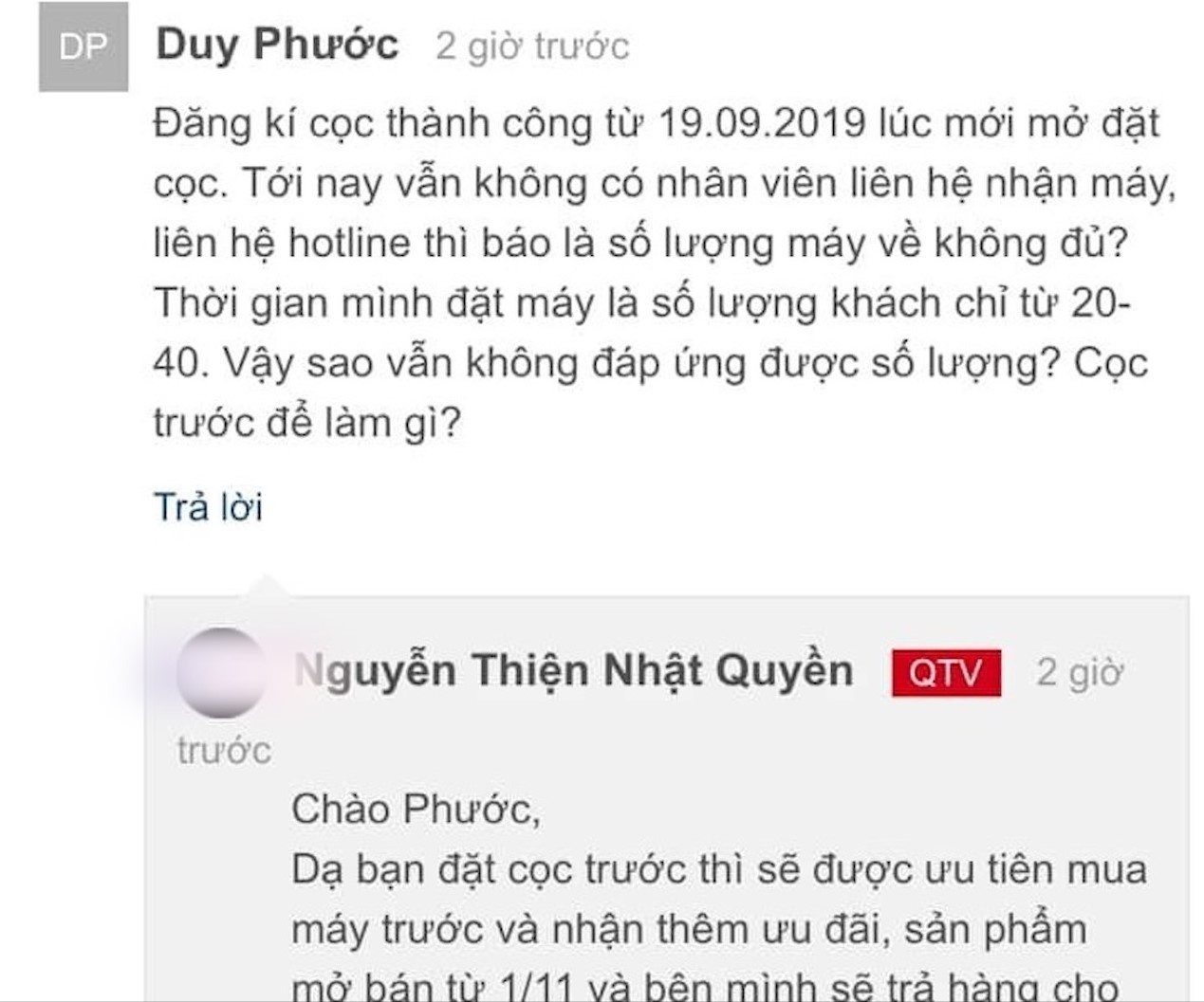 khach hang buc xuc vi nhan iPhone 11 tre anh 1