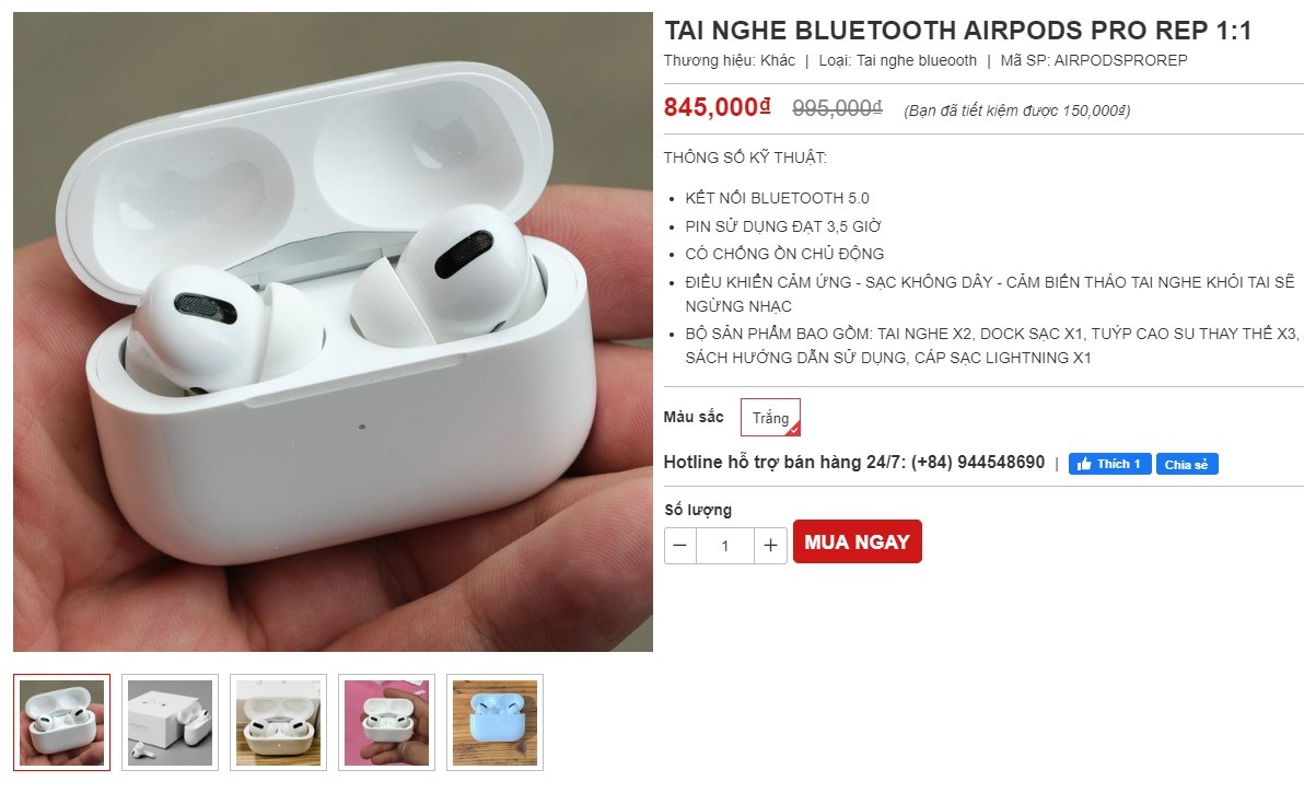 AirPods Pro nhái về Việt Nam ảnh 1 AirPods Pro nhai ve Viet Nam anh 1