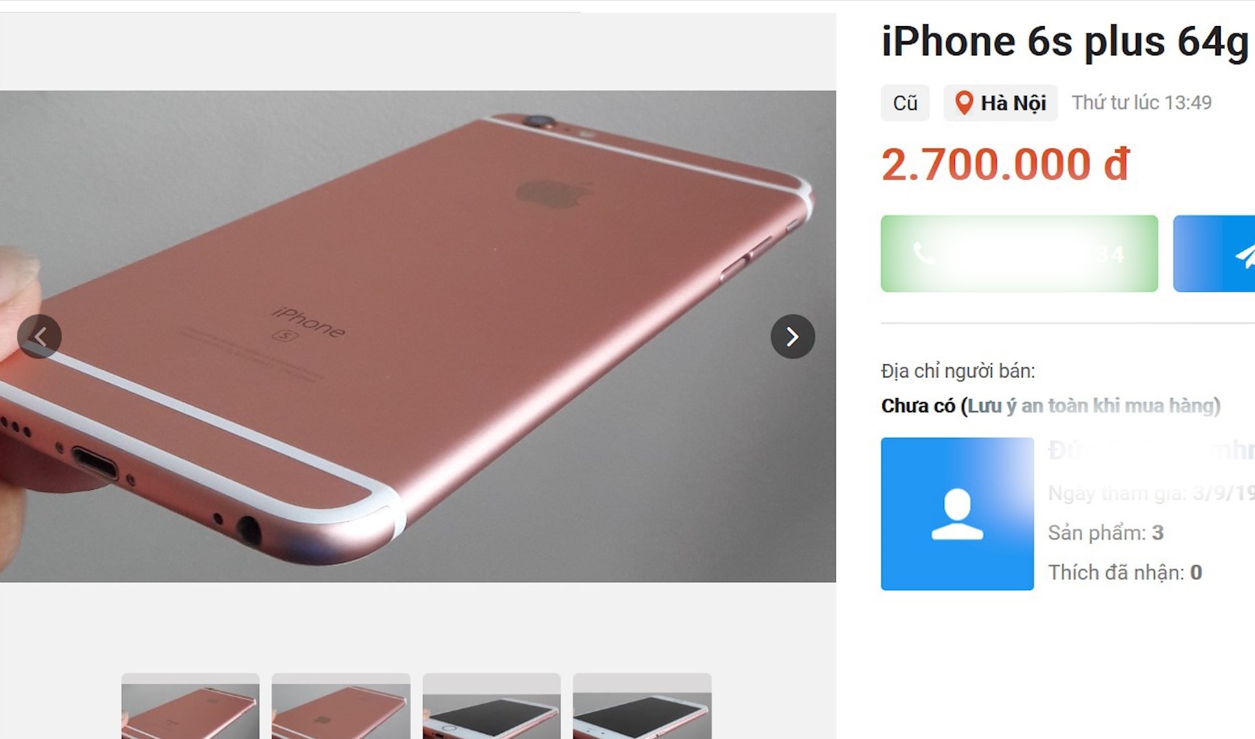 iPhone 6S Plus gia duoi 3 trieu dong anh 1