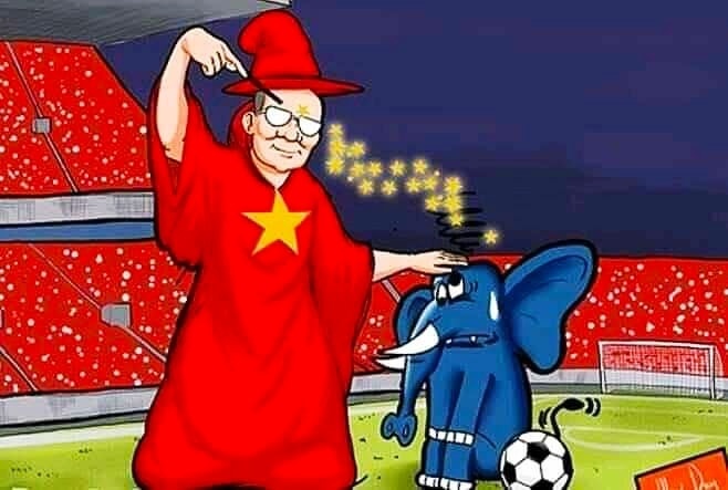 Ngap anh che tran Viet Nam - Thai Lan tren mang hinh anh